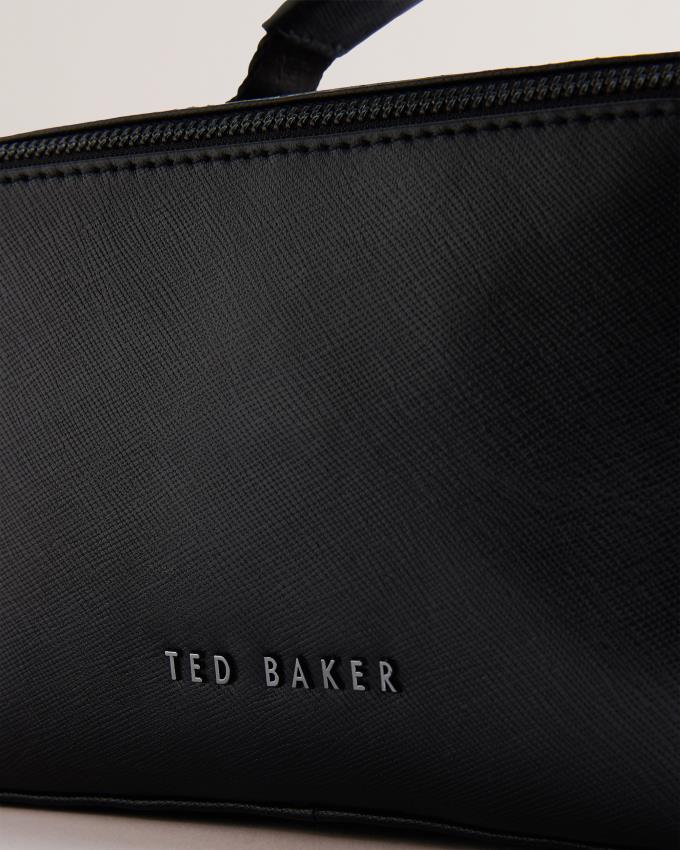 Trousse De Toilette Ted Baker Saffiano Leather Noir Homme | MLI-83018229